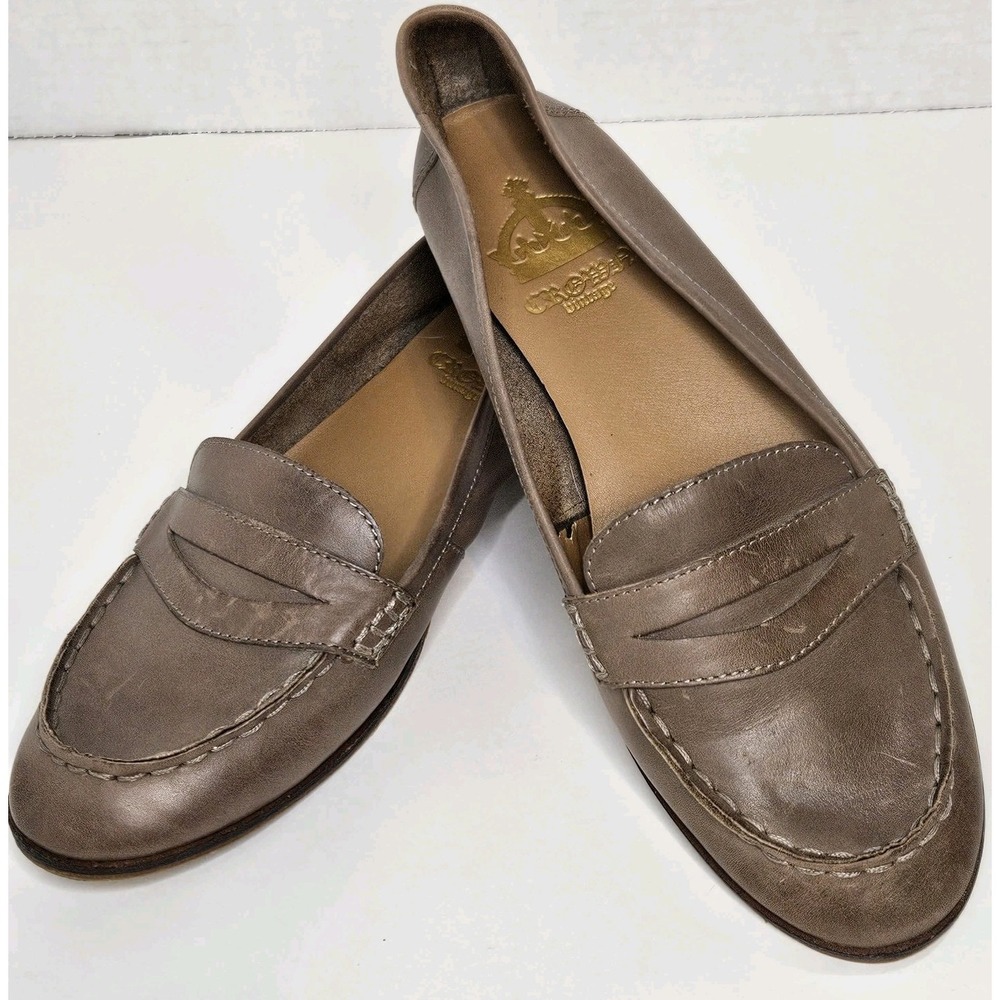 Crown Vintage Shoes Womens Size 10M Penny Loafers Caramel Color Flats
